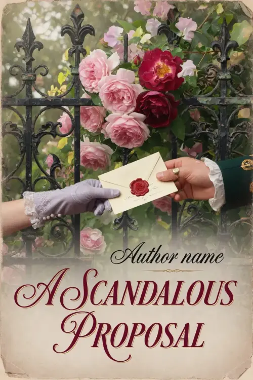 Premade Romance book cover design 17 available for exclusive purchase